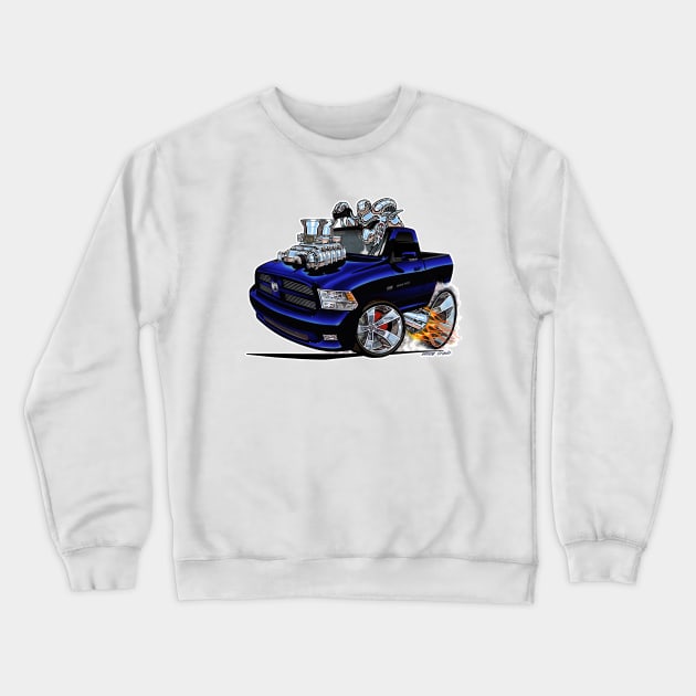 Dodge RAM Dark Blue Truck Crewneck Sweatshirt by vincecrain